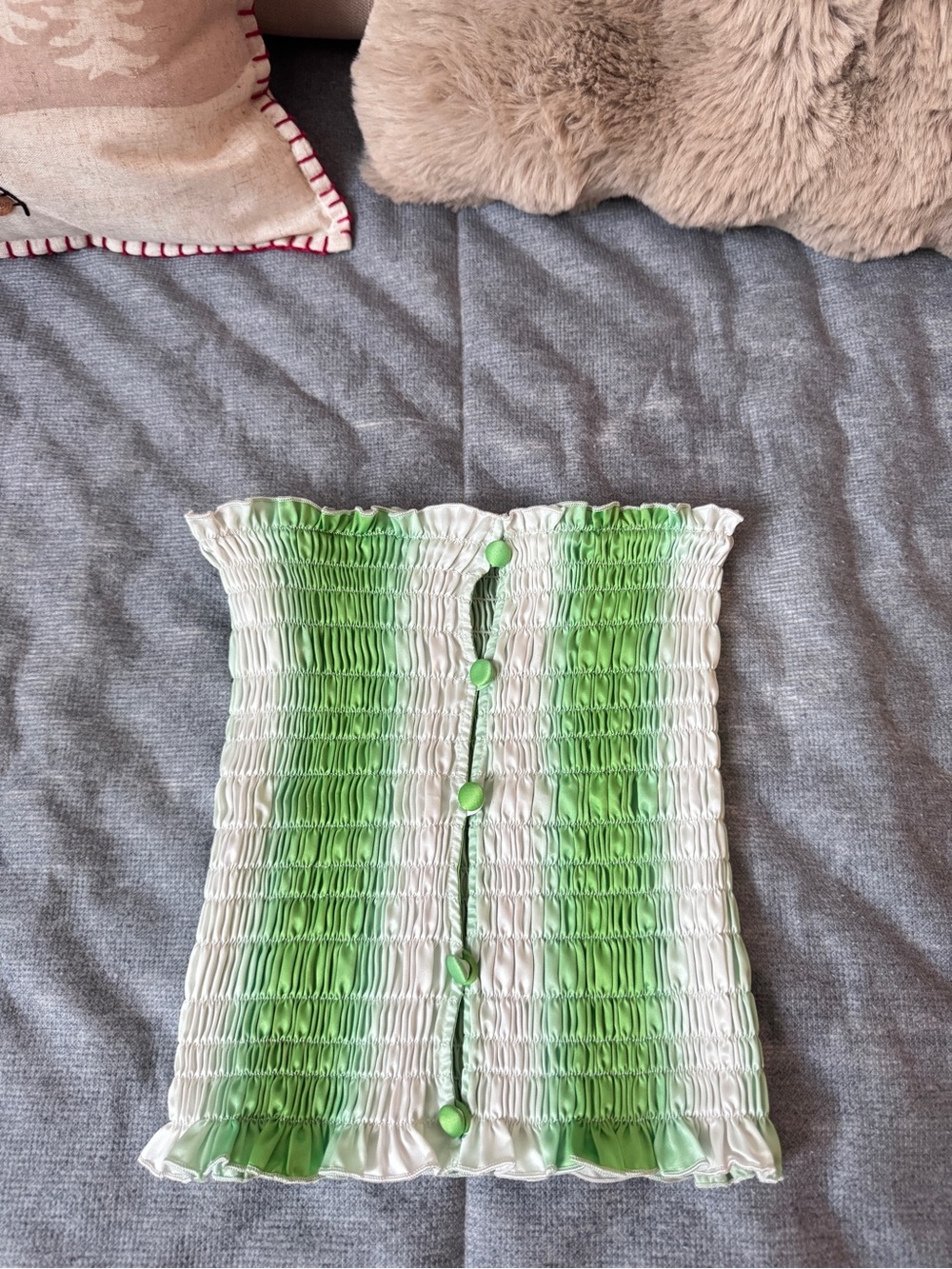 AMY CROOKES Shirred Stretch Tube Top – XS–S – New
